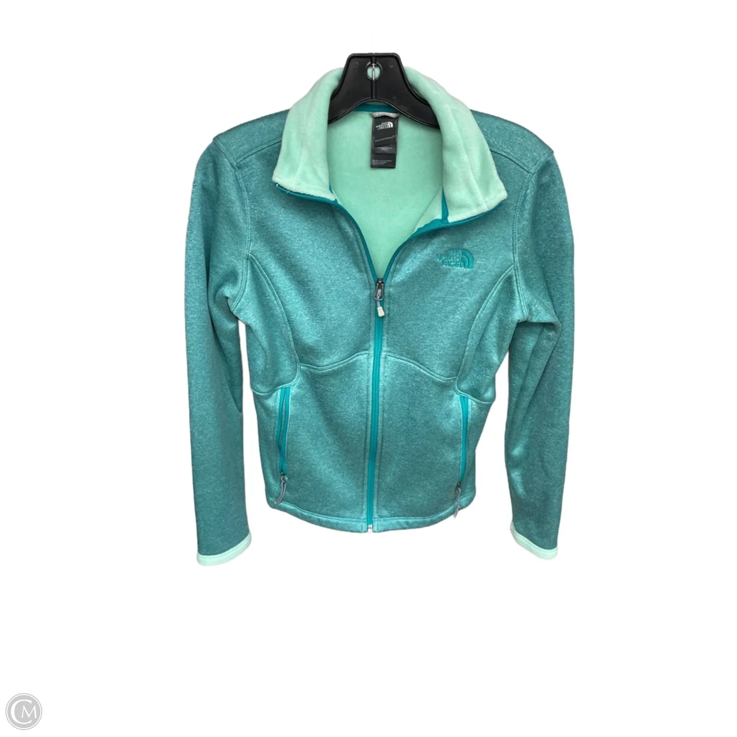 Athletic Jacket By The North Face In Teal, Size: M