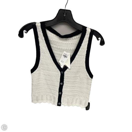 Top Sleeveless By Abercrombie And Fitch In Black & Cream, Size: S