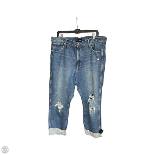 Jeans Cropped By Gap In Blue Denim, Size: 20