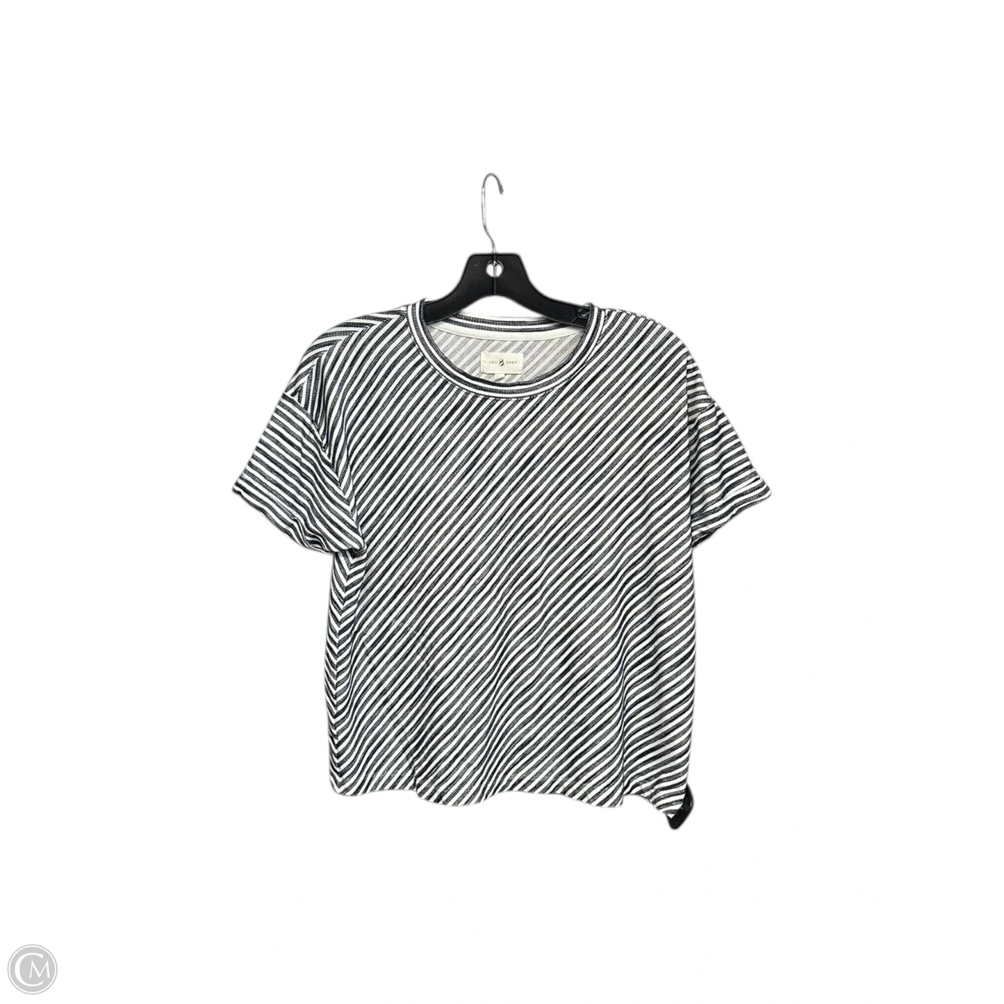 Top Short Sleeve By Lou And Grey In Blue & White, Size: Xs