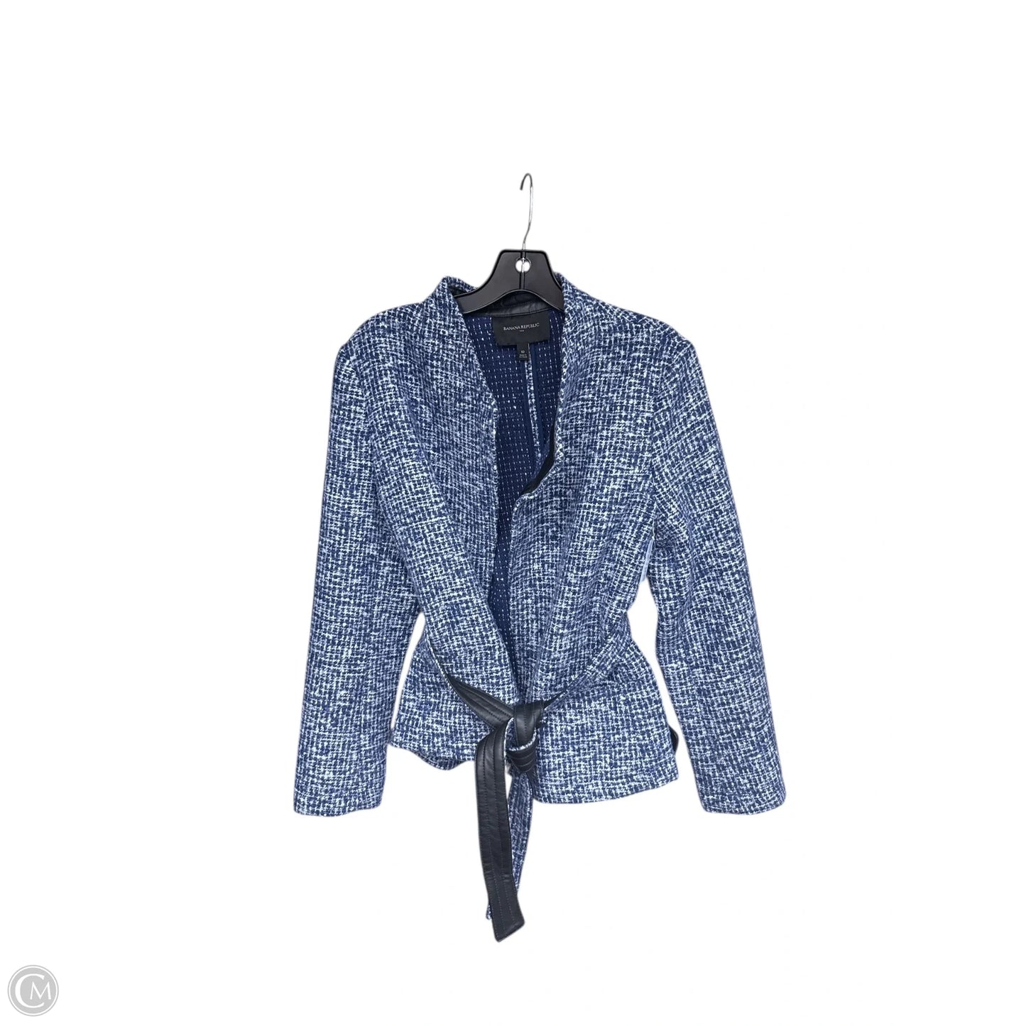 Blazer By Banana Republic In Blue & White, Size: 10