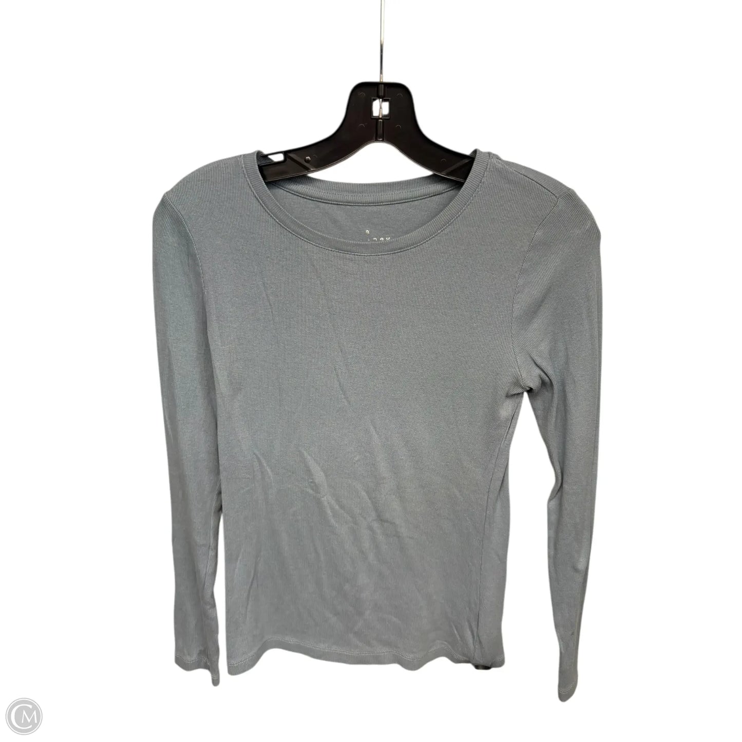Top Long Sleeve Basic By A New Day In Blue, Size: Xs