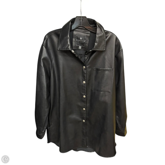 Jacket Shirt By Bagatelle In Black, Size: L