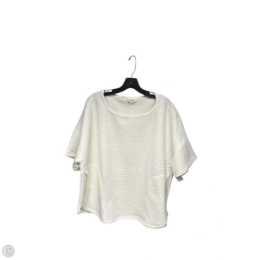 Top Short Sleeve By Max Studio In Cream, Size: L