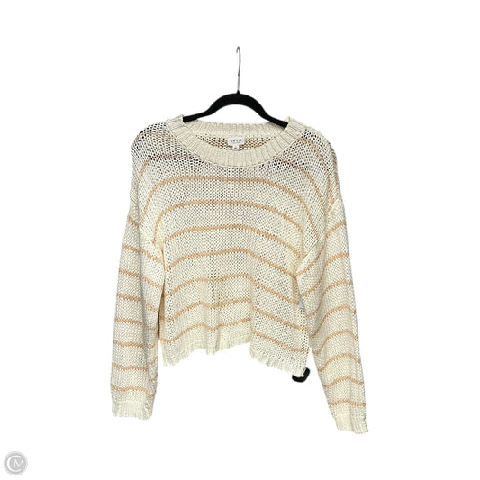 Sweater By Le Lis In Cream & Orange, Size: L