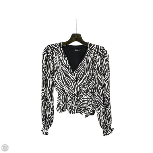 Top Long Sleeve By Clothes Mentor In Zebra Print, Size: S