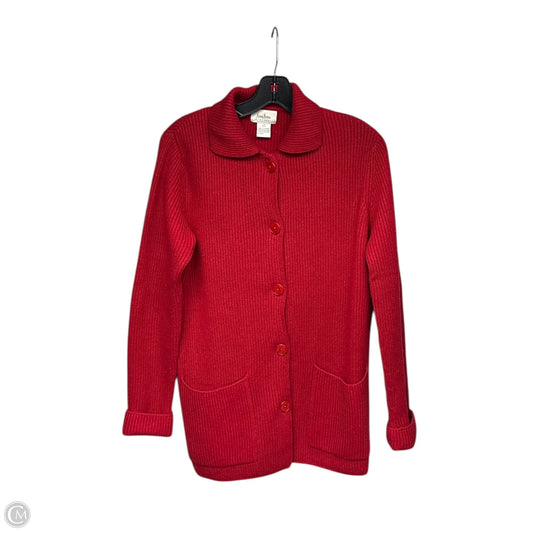 Cardigan Designer By Neiman Marcus In Red, Size: S