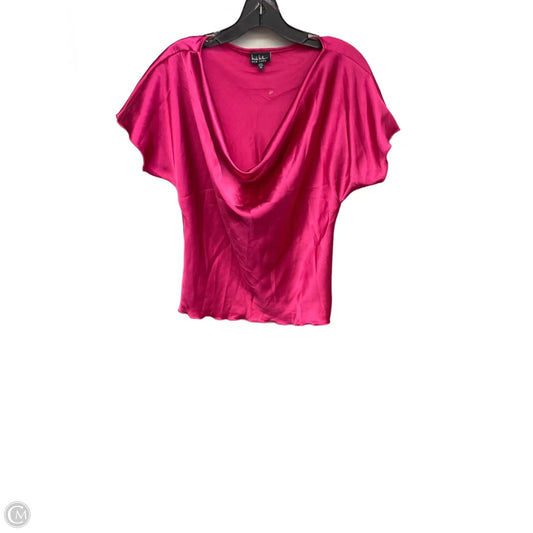 Top Short Sleeve By Nicole Miller In Pink, Size: Xs