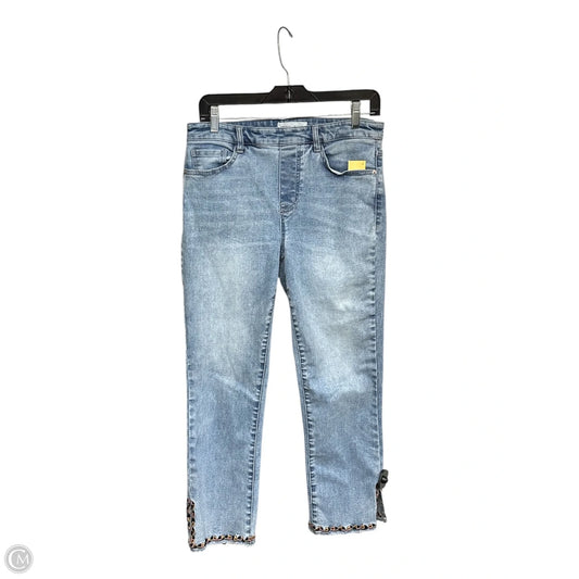 Jeans Cropped By Tribal In Blue Denim, Size: 8