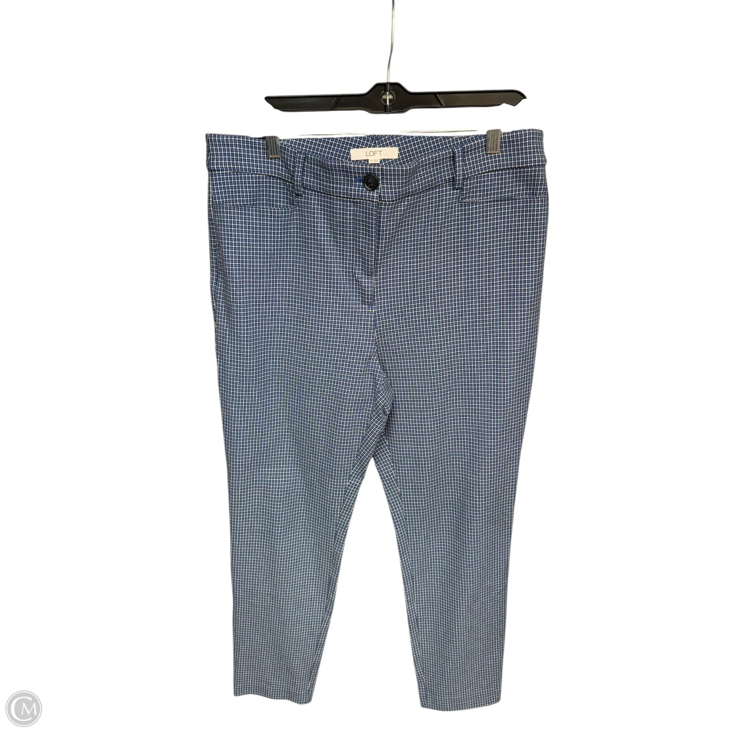 Pants Dress By Loft In Blue & White, Size: 12