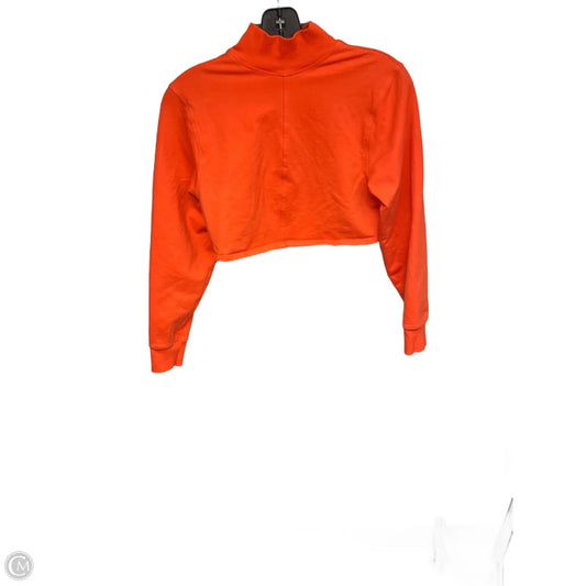 Athletic Top Long Sleeve Collar By Lululemon In Orange, Size: Xs