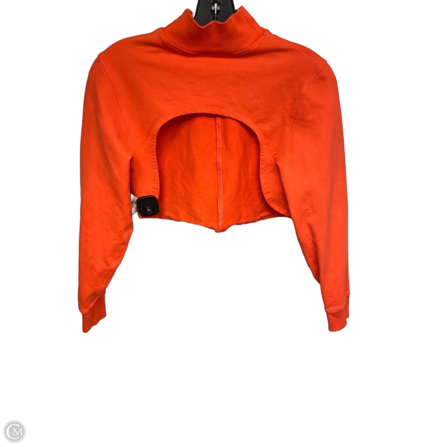 Athletic Top Long Sleeve Collar By Lululemon In Orange, Size: Xs