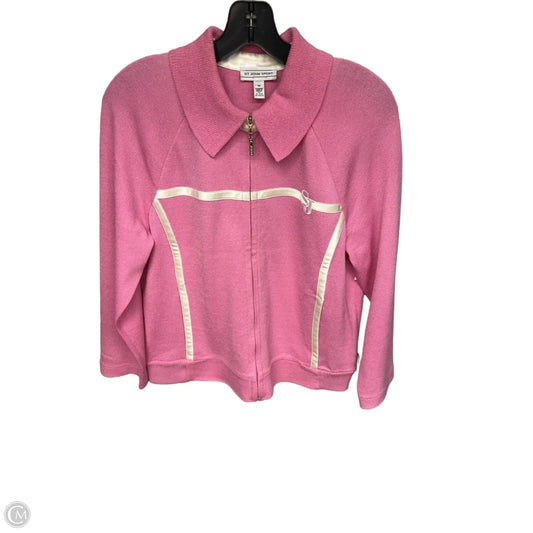 Sweater Cardigan Luxury Designer By St John Collection In Pink, Size: M