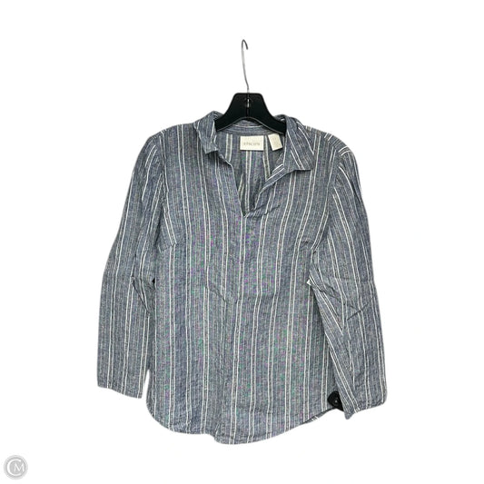 Top Long Sleeve By Chicos In Blue Denim, Size: S