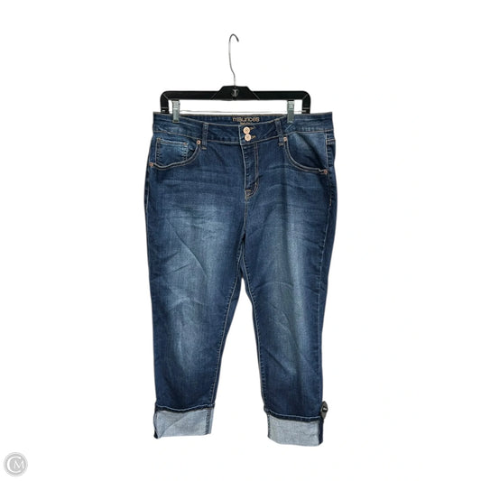 Jeans Cropped By Maurices In Blue Denim, Size: 14