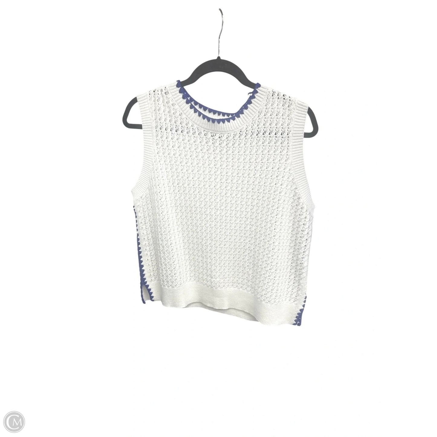 Top Sleeveless By Clothes Mentor In White, Size: M