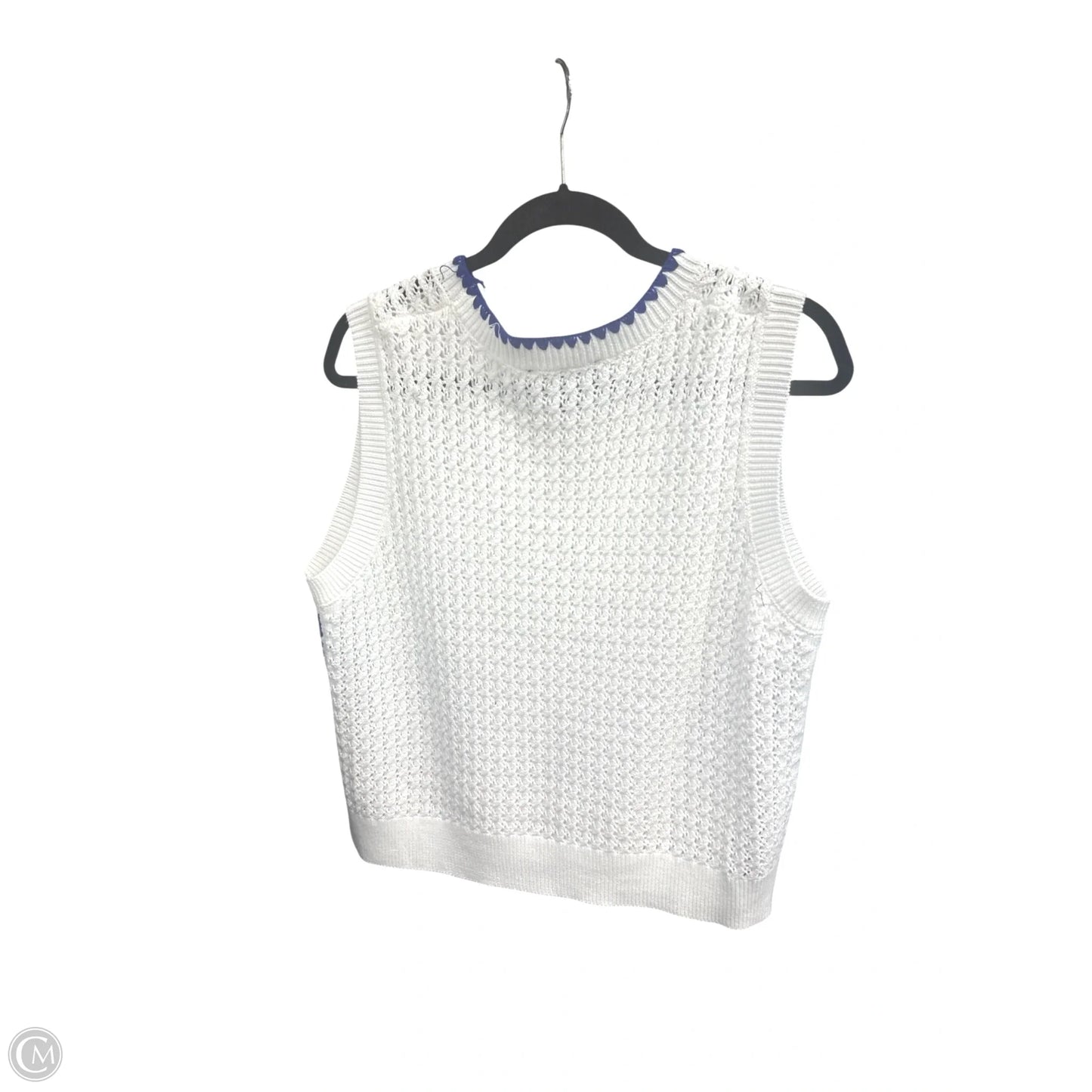 Top Sleeveless By Clothes Mentor In White, Size: M