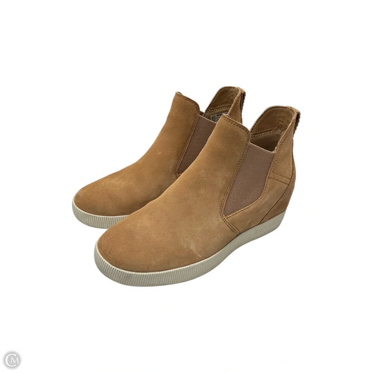 Boots Ankle Heels By Sorel In Tan, Size: 6.5