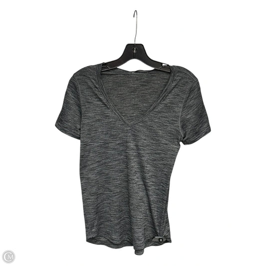 Athletic Top Short Sleeve By Lululemon In Grey, Size: S