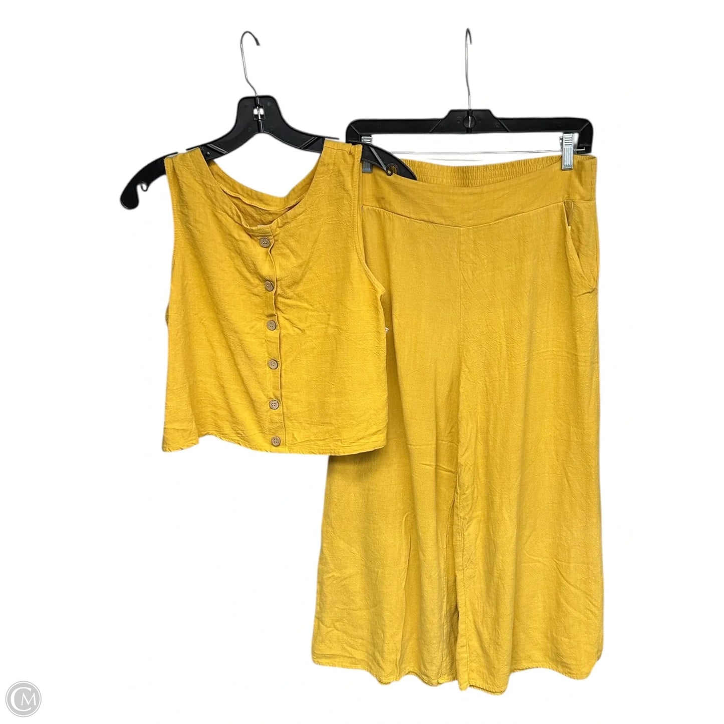 Pants Set 2pc By Clothes Mentor In Yellow, Size: M