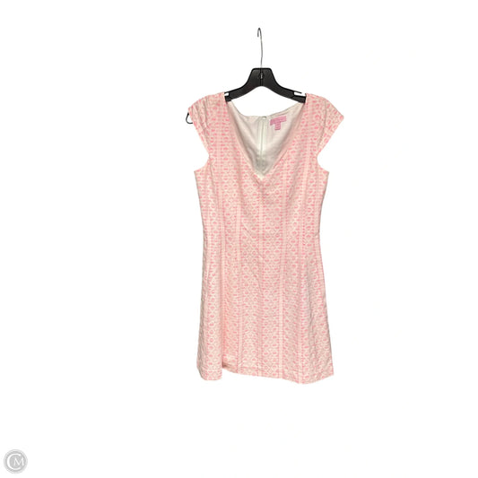 Dress Designer By Lilly Pulitzer In Pink & White, Size: M