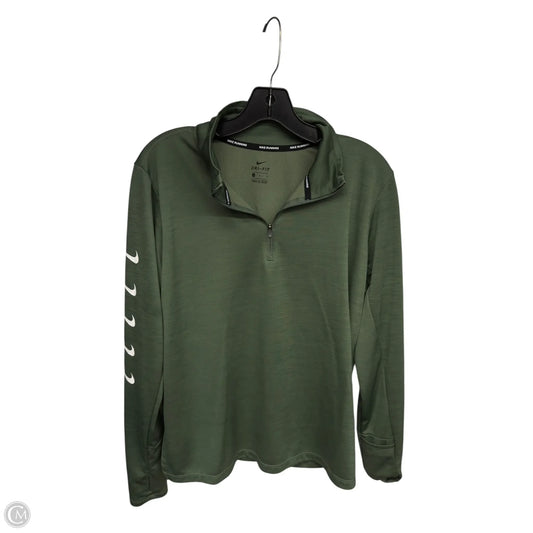 Athletic Sweatshirt Collar By Nike Apparel In Green, Size: L