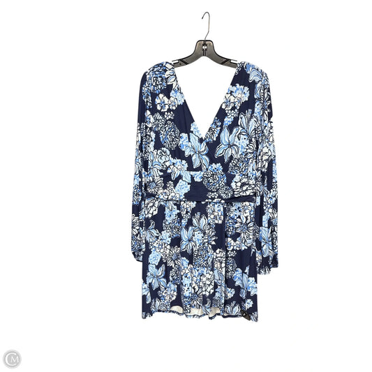 Dress Designer By Lilly Pulitzer In Blue & White, Size: Xl