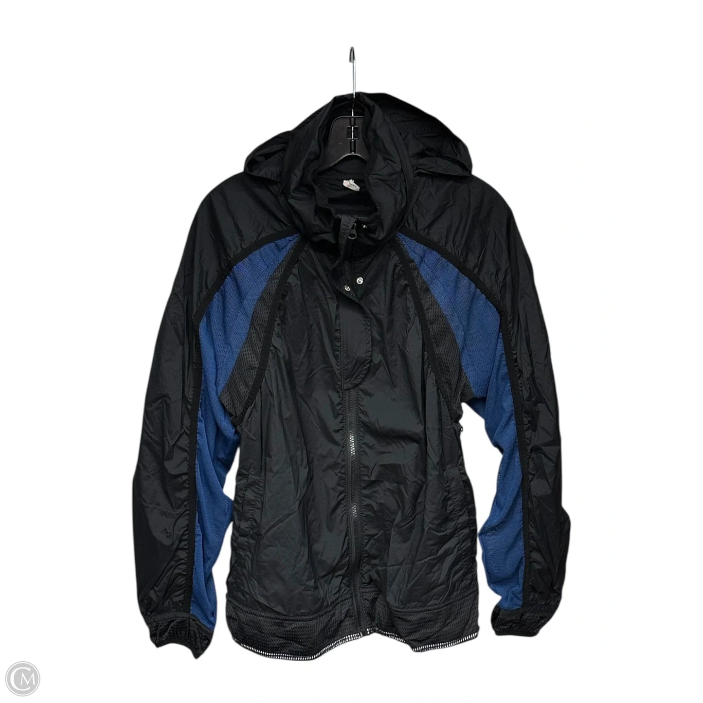 Athletic Jacket By Free People In Black & Blue, Size: M