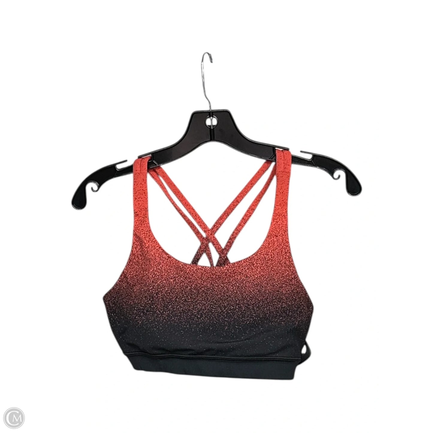 Athletic Bra By Lululemon In Black & Red, Size: 8