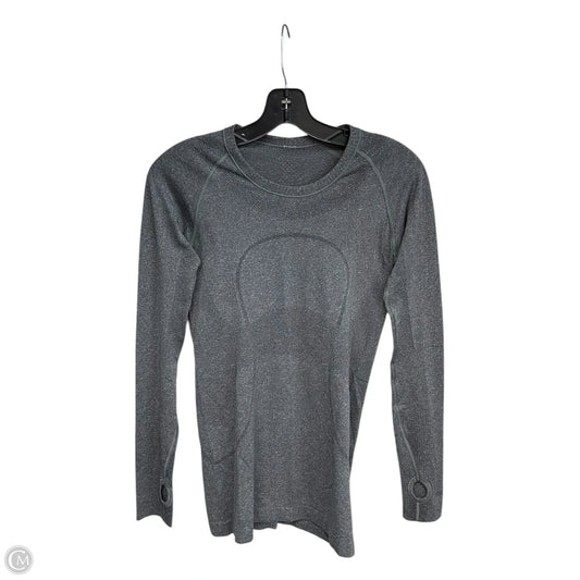 Athletic Top Long Sleeve Crewneck By Lululemon In Grey, Size: 4