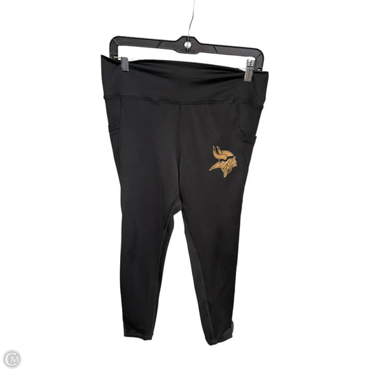 Athletic Leggings By Nfl In Black, Size: L