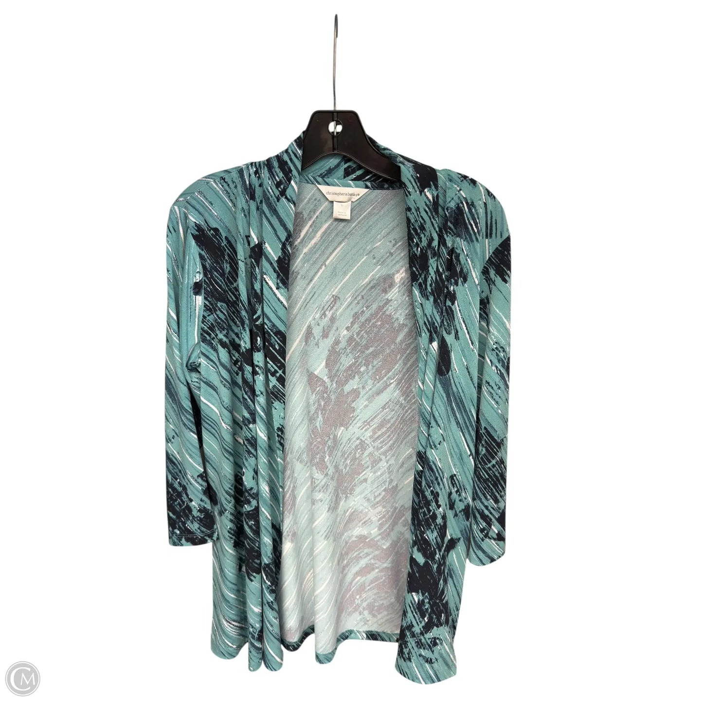 Cardigan By Christopher And Banks In Teal, Size: M