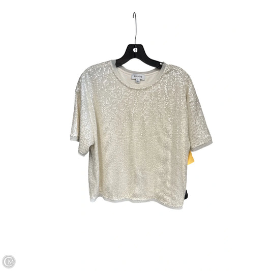 Top Short Sleeve By Evereve In Cream, Size: S