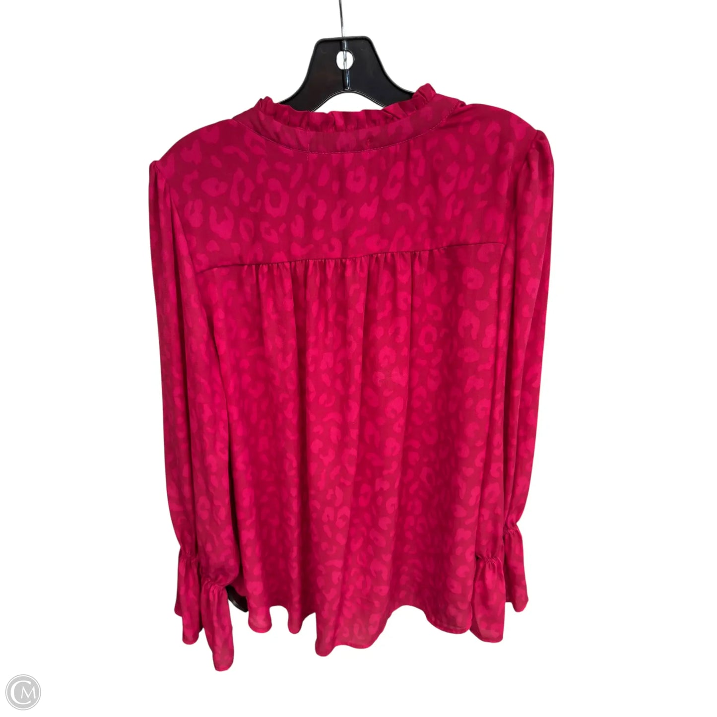 Top Long Sleeve By Gibson In Pink & Red, Size: L