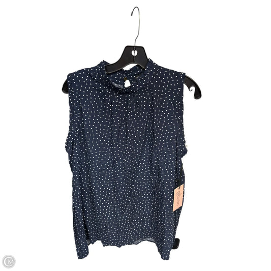 Top Sleeveless By Gibson In Polkadot Pattern, Size: L