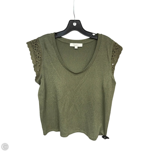 Top Short Sleeve By Loft In Green, Size: Xl