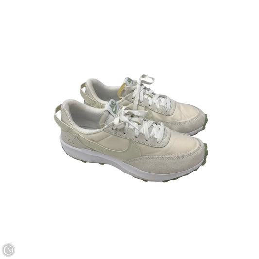 Shoes Athletic By Nike Apparel In Cream & Green, Size: 8.5