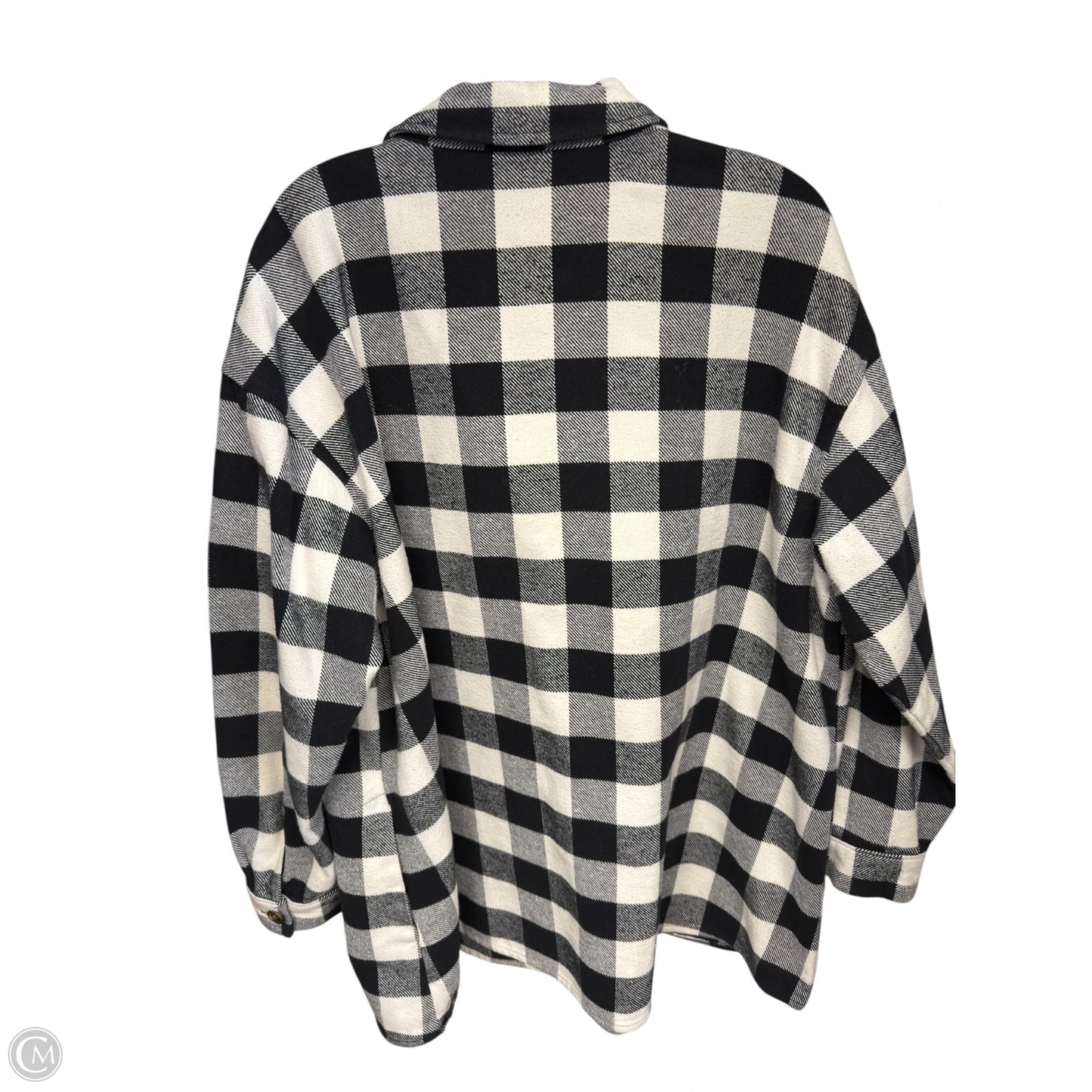 Jacket Shirt By Lane Bryant In Black & White, Size: 2x