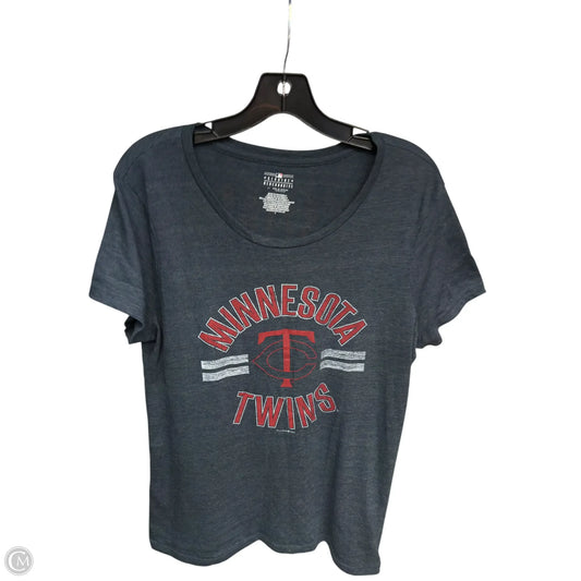 Athletic Top Short Sleeve By Genuine Merchandise In Grey, Size: L