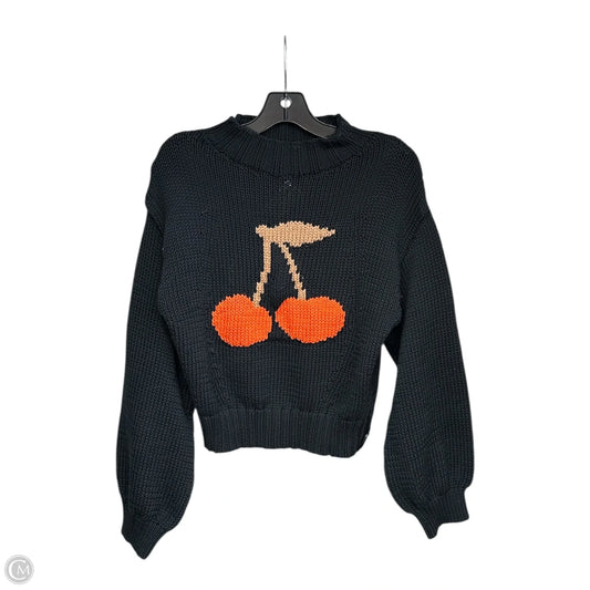 Sweater By Maeve In Black & Orange, Size: S
