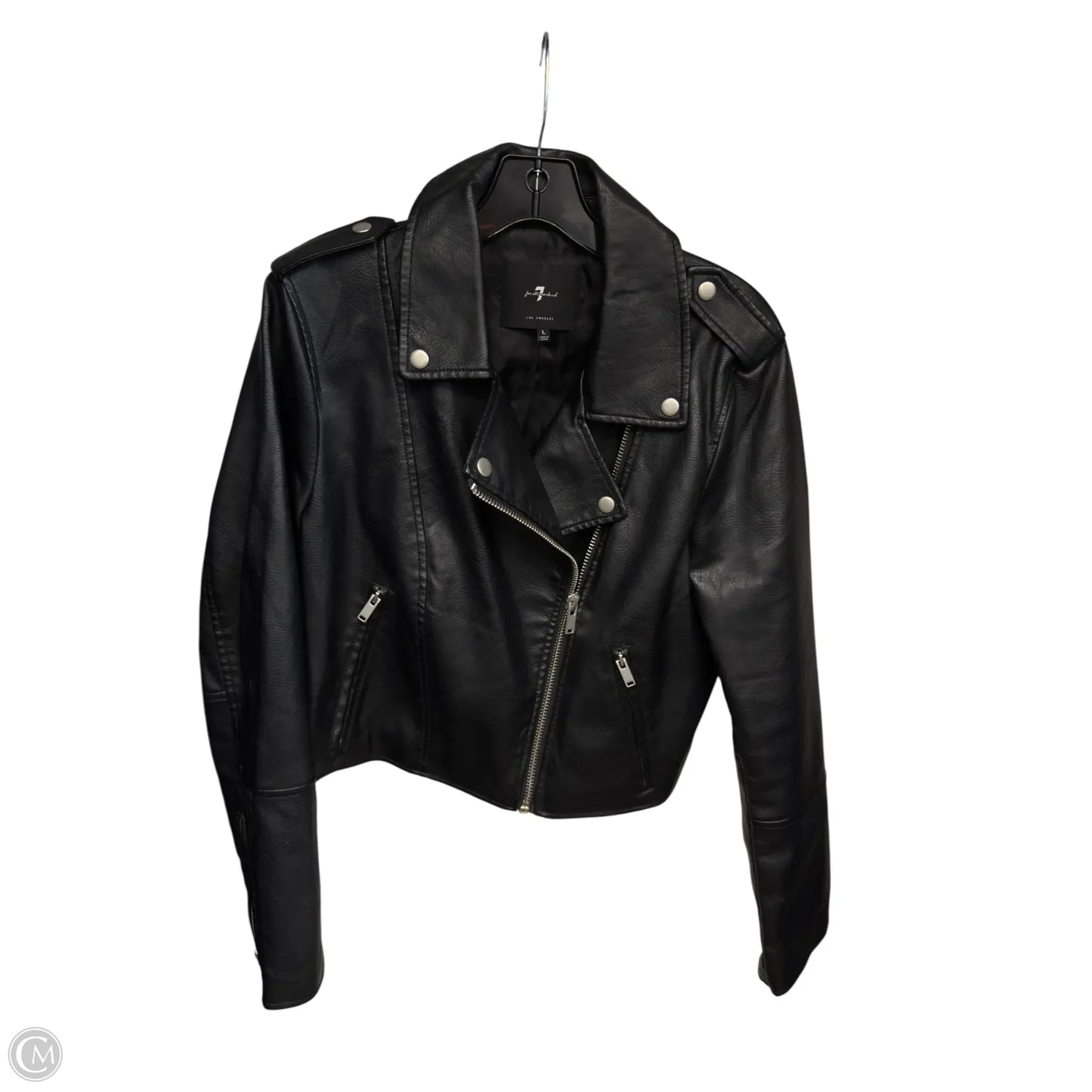 Jacket Moto By 7 For All Mankind In Black, Size: L