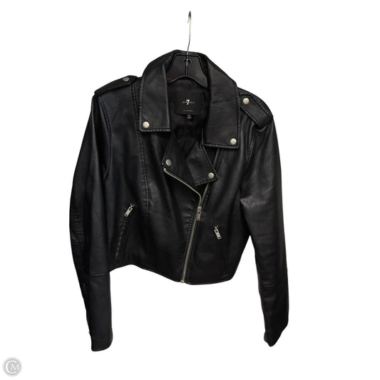 Jacket Moto By 7 For All Mankind In Black, Size: L