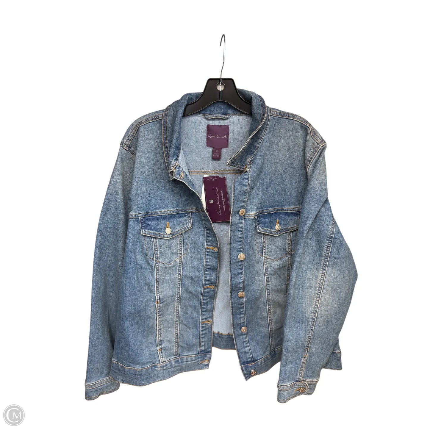 Jacket Denim By Gloria Vanderbilt In Blue Denim, Size: 2x
