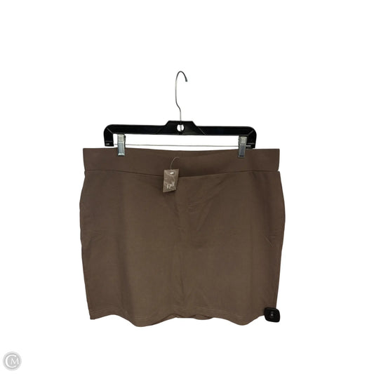 Skirt Mini & Short By Pure Jill In Brown, Size: L