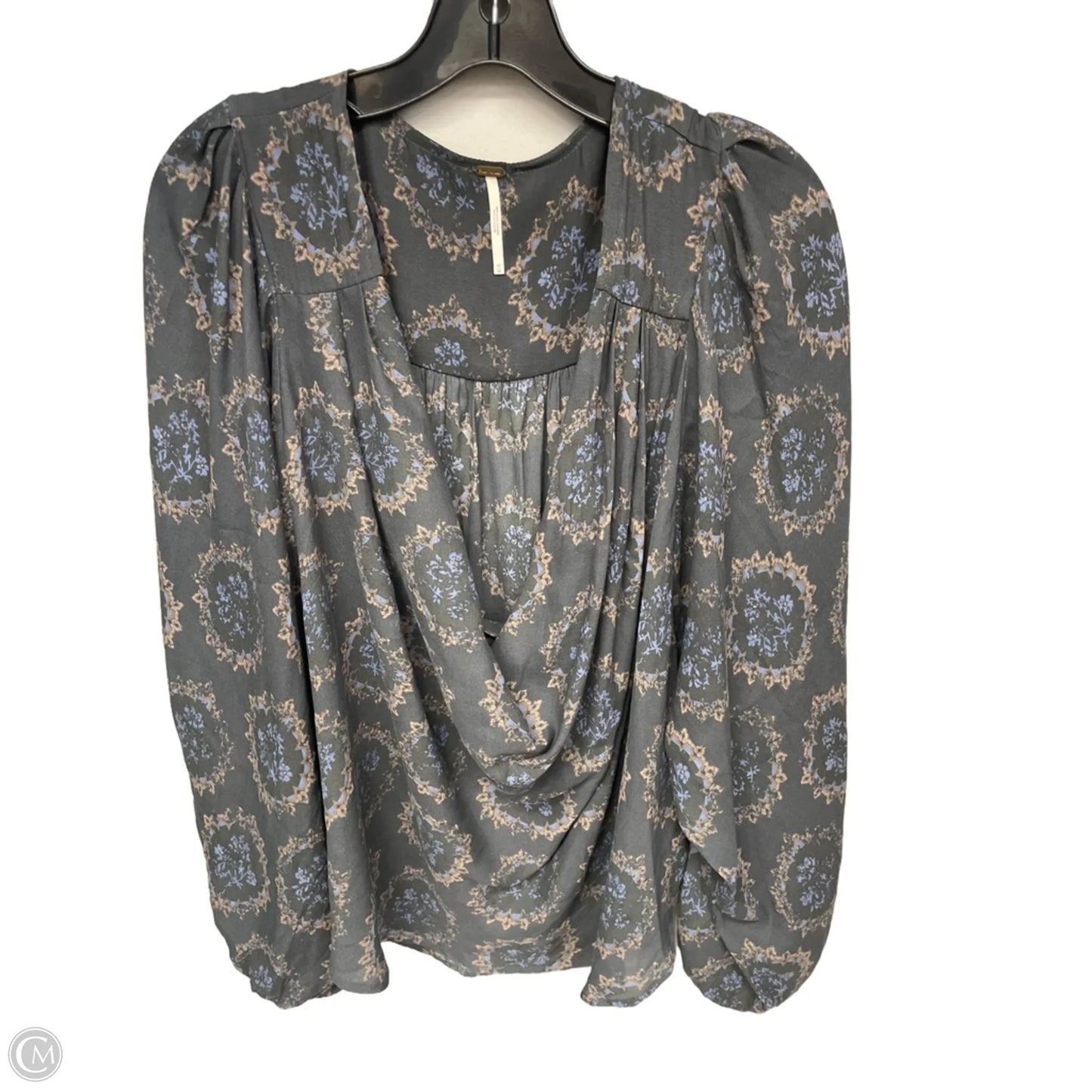 Top Long Sleeve By Free People In Grey, Size: M