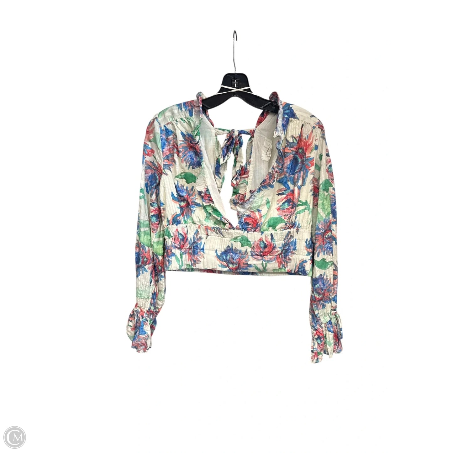 Top Long Sleeve By Anthropologie In Floral Print, Size: M