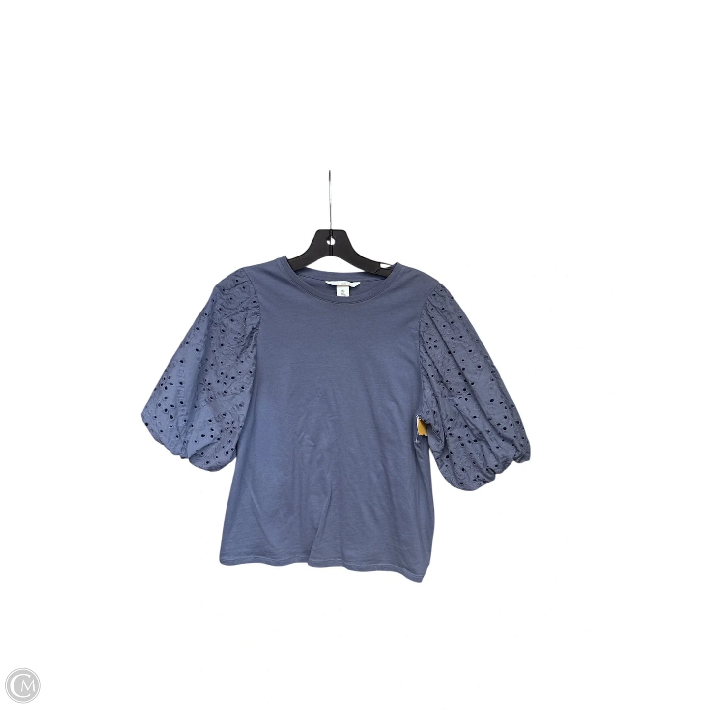 Top Short Sleeve By H&m In Blue, Size: S
