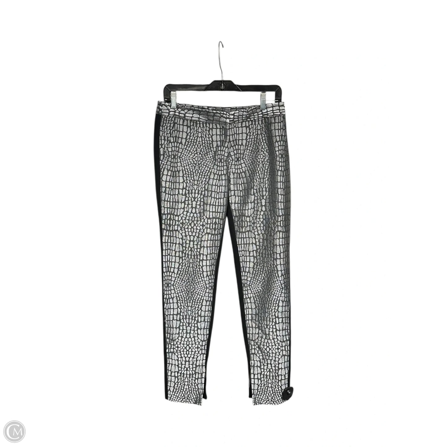 Pants Designer By Diane Von Furstenberg In Black & Silver, Size: 6