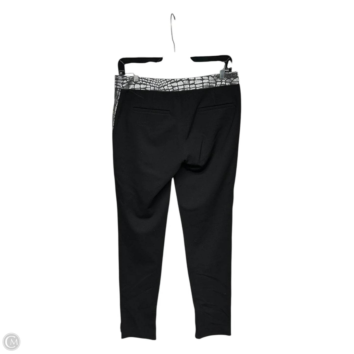 Pants Designer By Diane Von Furstenberg In Black & Silver, Size: 6