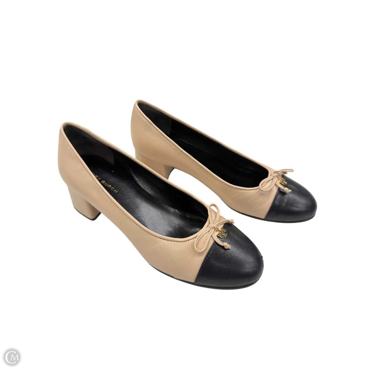 Shoes Designer By Tory Burch In Black & Cream, Size: 5.5